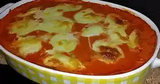 Gnocchi aus dem Ofen in Paprika Tomaten Sauce