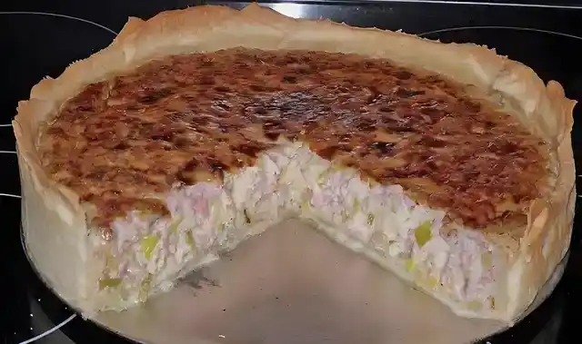 Hack Lauch Torte mit Gorgonzola