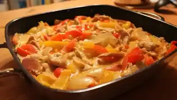 Hähnchen Paprika Gemüse