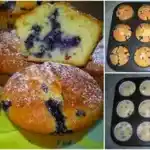 Hier ist ein einfaches Rezept für Blaubeermuffins mit weißerSchokolade