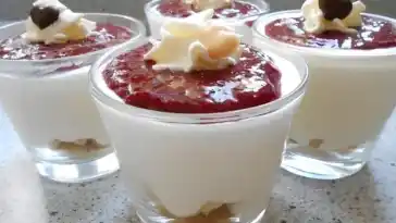 Käsekuchencreme im Glas