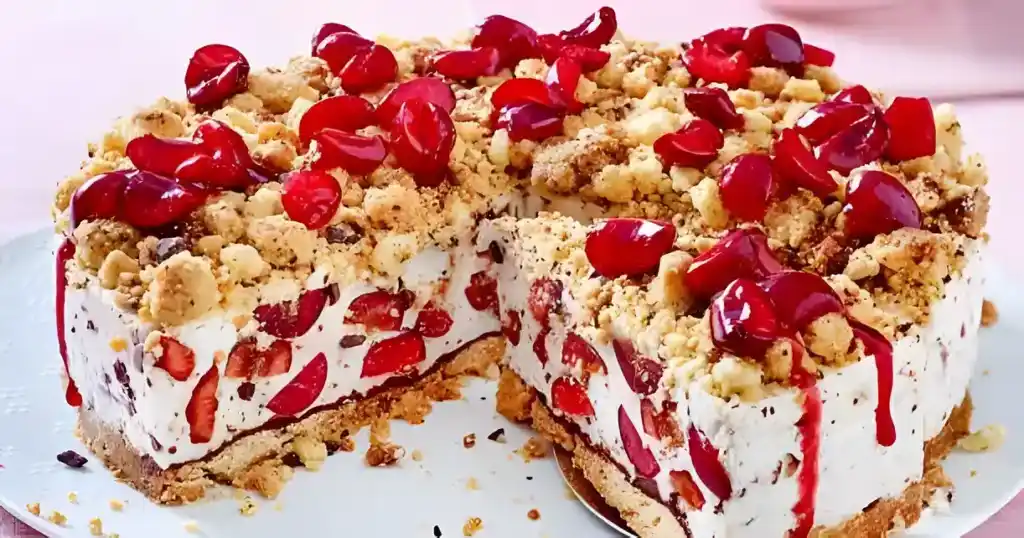 Kirschtorte mit Streuseln