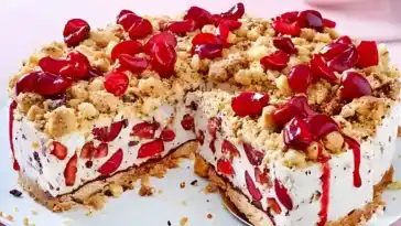 Kirschtorte mit Streuseln