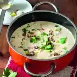Lauch-Hackfleisch-Suppe