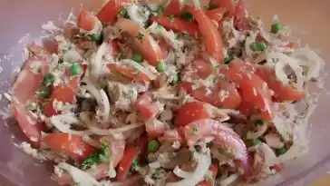 Leichter und leckerer Thunfisch – Tomaten – Salat – fettarm, schnelle Zubereitung