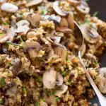 Naturreis mit Champignons