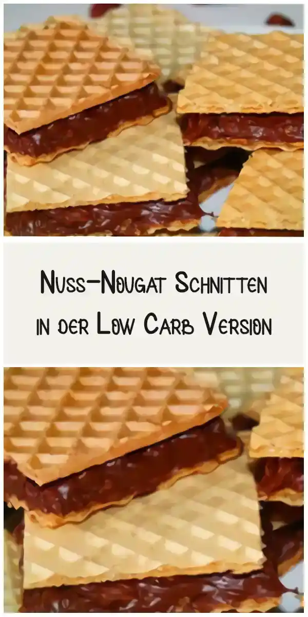 Nuss Nougat Schnitten in der Low Carb Version