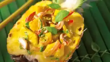 Ananas-paprika-curry in kokosmilch