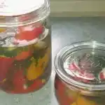 Antipasti, gefüllte Mini Paprika mit einer Feta_Frischkäse creme