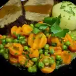 Cremiges Erbsen-Möhren-Gemüse