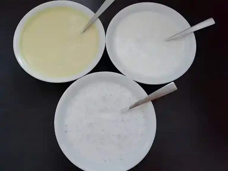 Dreierlei Soßen für Fondue