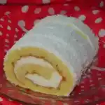 Eine einfache Kokos Biskuitrolle waifu2x 2x jpg