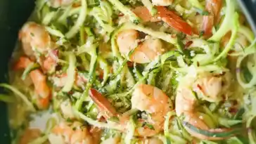 Garnelen Mit Shirataki Und Zucchini-Nudeln