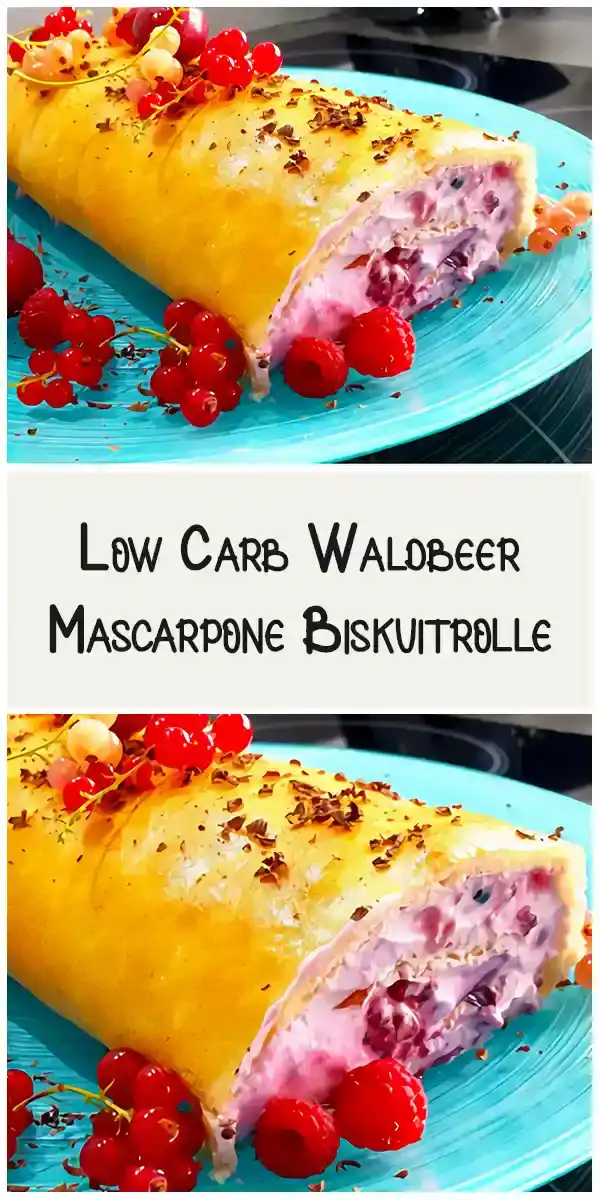 Genießen Sie eine süße Köstlichkeit ohne Schuldgefühle mit unserer Low Carb Waldbeer-Mascarpone Biskuitrolle 1 Geniessen Sie eine suesse Koestlichkeit ohne Schuldgefuehle mit unserer Low Carb Waldbeer Mascarpone Biskuitrolle