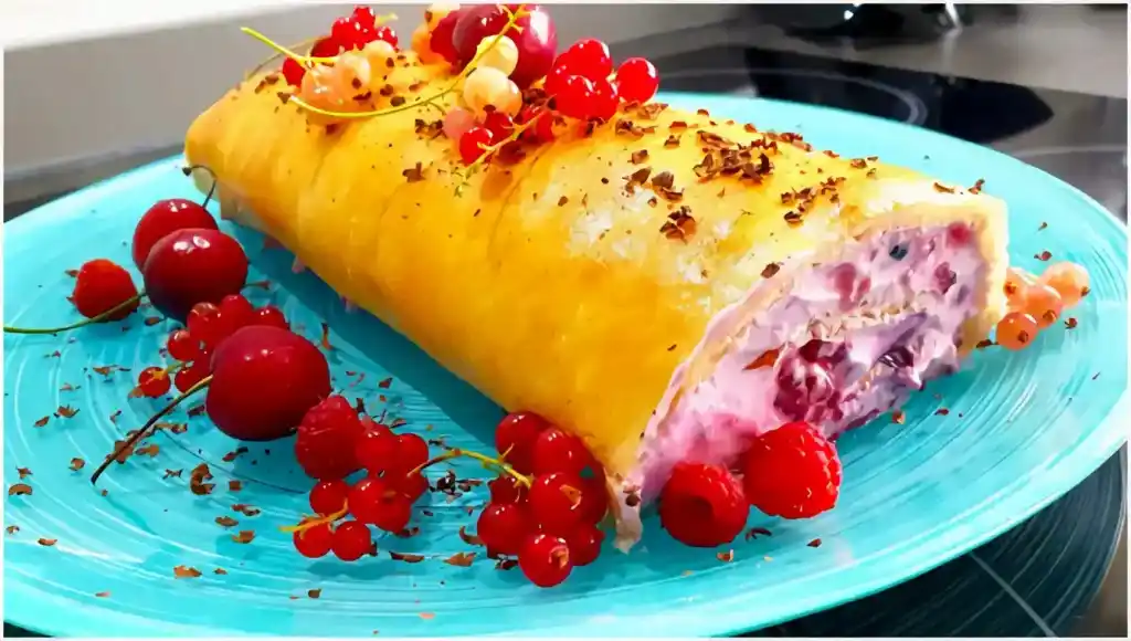 Genießen Sie eine süße Köstlichkeit ohne Schuldgefühle mit unserer Low Carb Waldbeer-Mascarpone Biskuitrolle