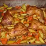 Hähnchenschenkel vom Blech