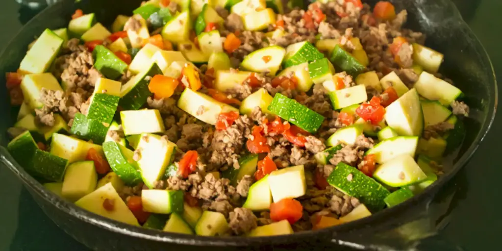 Kalorienarme Hackfleisch Pfanne