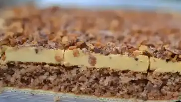 Karamellkuchen auf Oblaten
