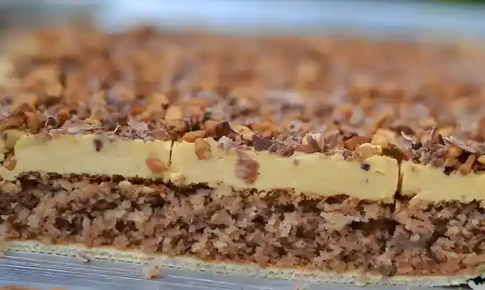 Karamellkuchen auf Oblaten