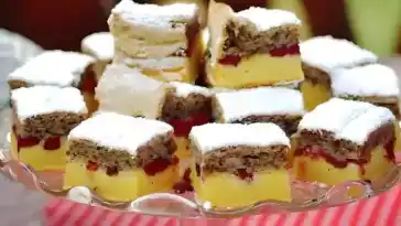 Kirschkuchen mit Nüssen