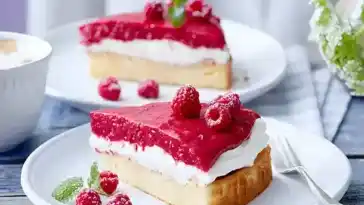 Küstenfrische Himbeertorte