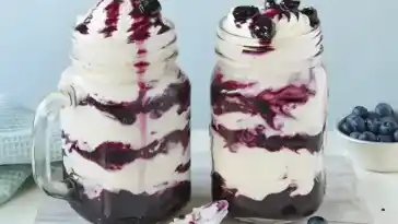 Leckere heidelbeer-Mascarpone Dessert