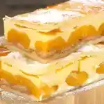 Leckerer Puddingkuchen mit Blätterteig
