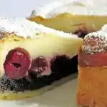 Mohn Käsekuchen mit Kirschen