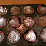 Nougat-Muffins mit flüssigem Kern