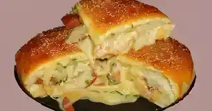 Party Fladenbrot mit Tomaten und Feta Käse