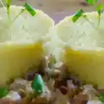 Rosmarin-Polenta mit Pfifferling-Rahmsauce