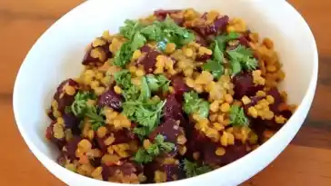 Rote-Linsen-Salat mit Roter Bete