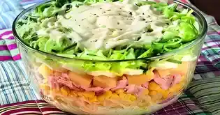 Schichtsalat mit Lauch