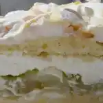 Schneemoussetorte mit Rhabarber