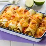 Überbackene Enchiladas mit Hackfleisch-Füllung