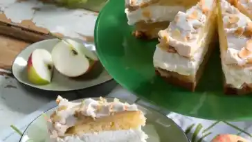 Apfel-Baiser-Torte