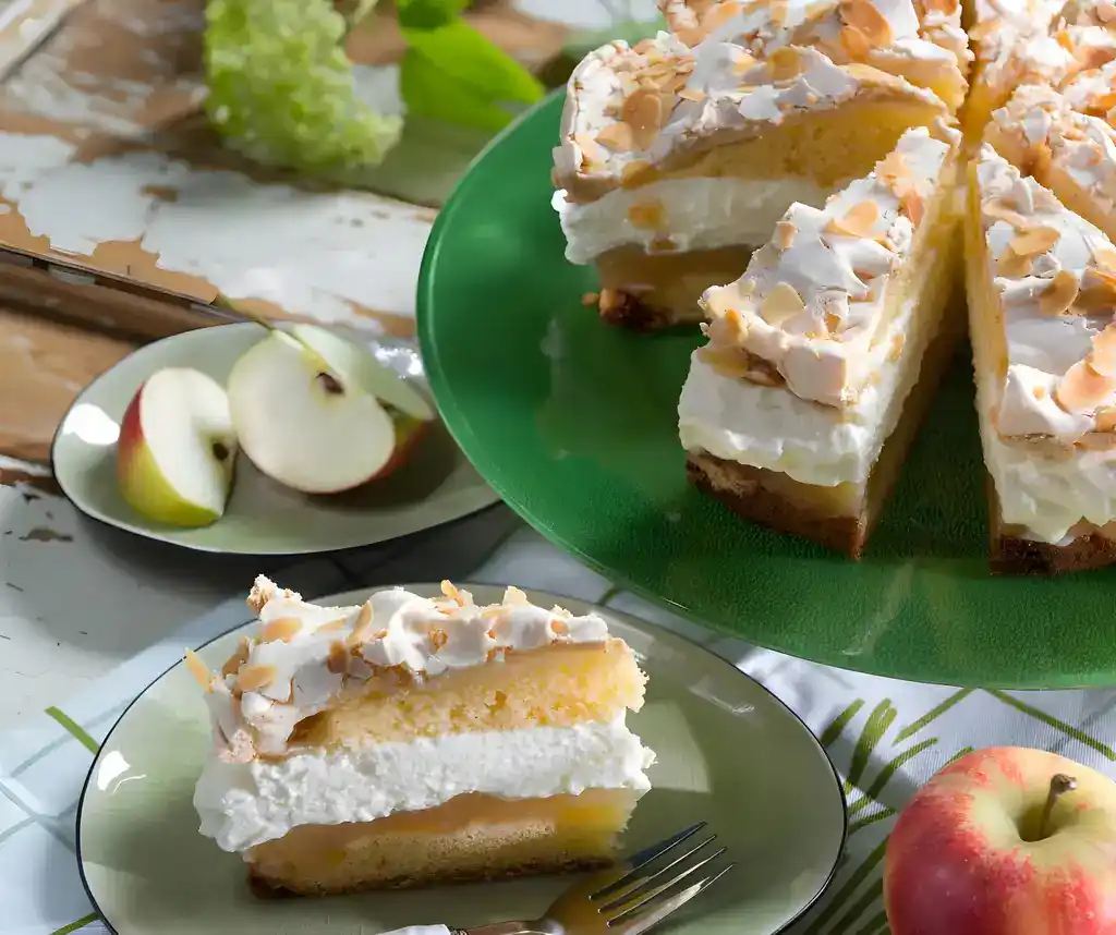 Apfel-Baiser-Torte