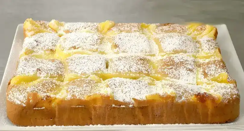 Apfel-Sahne-Kuchen – Kuchen fertig in 5 Minuten, nur 180 Kcal!
