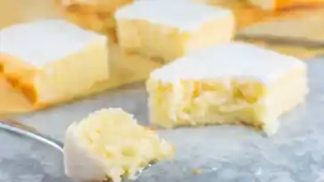 Einfacher Zitronen Blechkuchen mit Zuckerguss vegan waifu2x 2x png