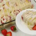 Erdbeer-Vanillepudding-Schnecken