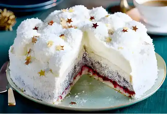 Festliche Schneeballtorte