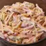 Fleischsalat mit 3 Zutaten schmeckt wie vom Metzger W2xEX 2x