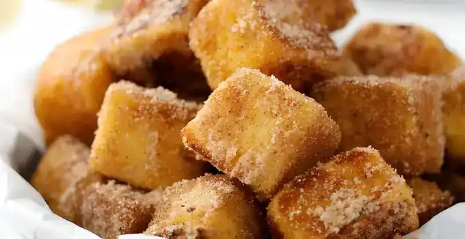 French Toast Wuerfel mit Zimt und