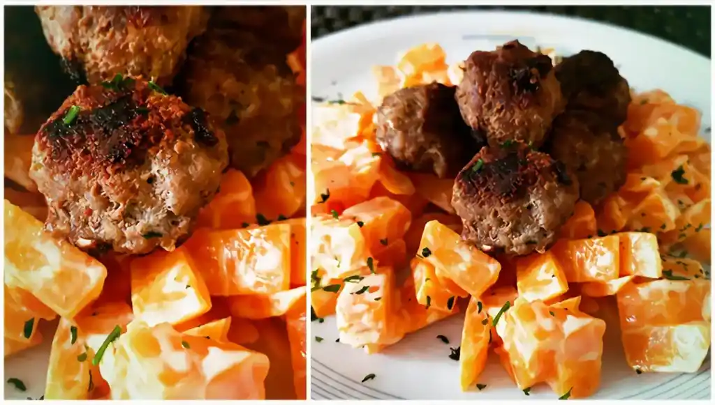 Frikadellen mit Möhrenwürfel