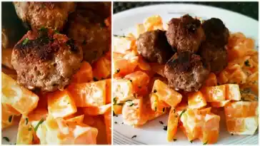 Frikadellen mit Möhrenwürfel