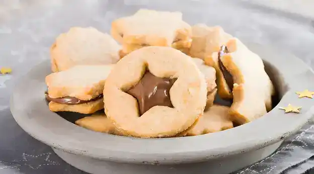 Gefüllte Nougat Plätzchen