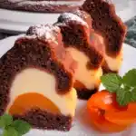 Gugelhupf mit Quark und Aprikosen gefüllt