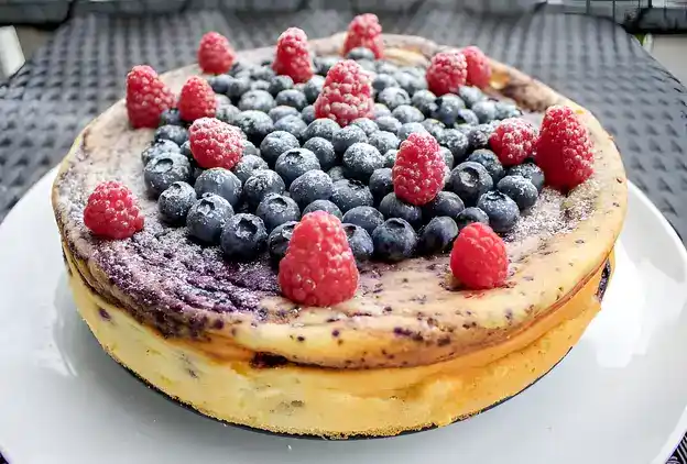 Heidelbeer-Käsekuchen ohne Boden