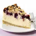 Heidelbeerkaesekuchen mit Mandelkrokant W2xEX 2x
