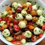ITALIENISCHER TOMATEN SALAT MIT MOZZARELLA